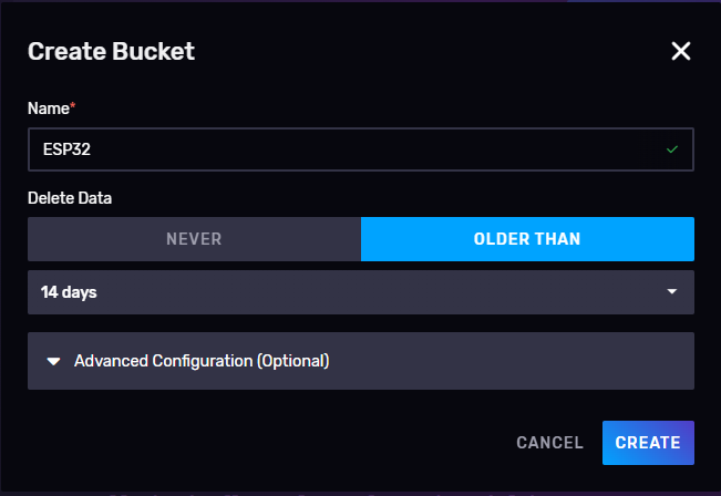 influx-db-create-bucket