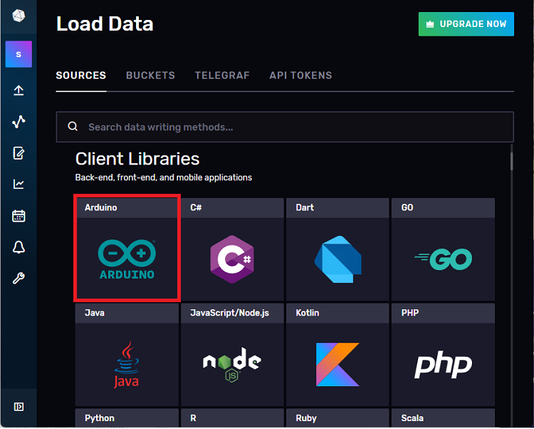 influx-db-load-data-arduino-client