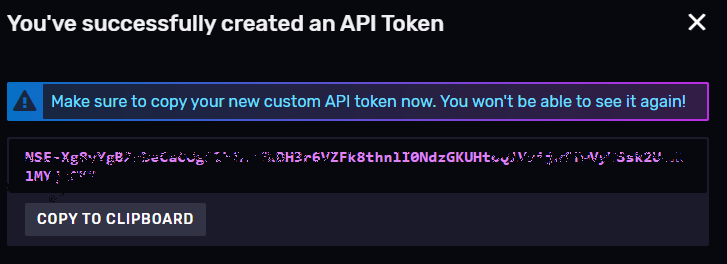 influxdb-api-token-generated